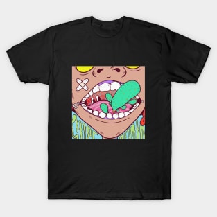 Super dope mouthful of dreamland cartoon illustration T-Shirt